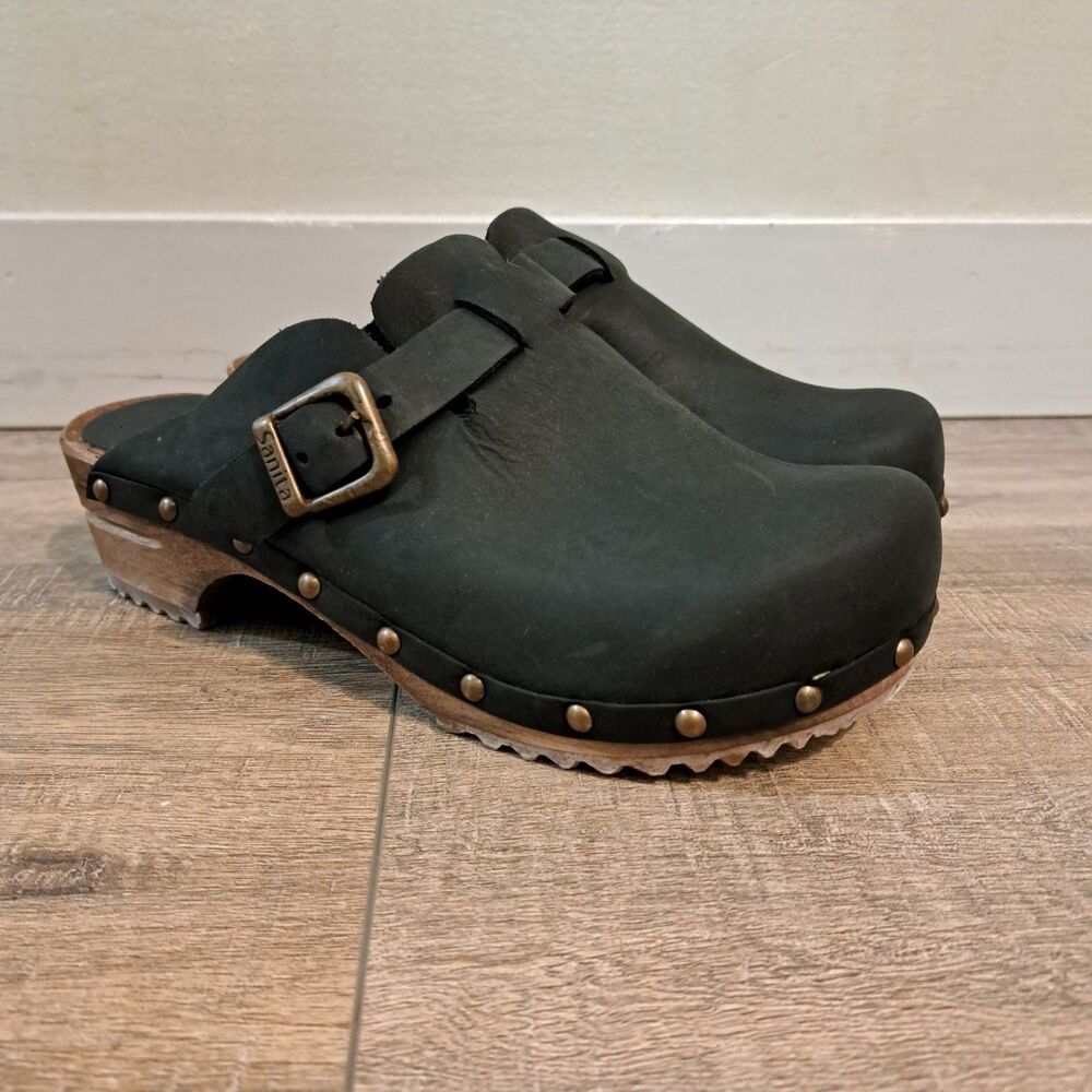 Sanita Kristel Traditional Clogs in Black (455205) Size EU 37